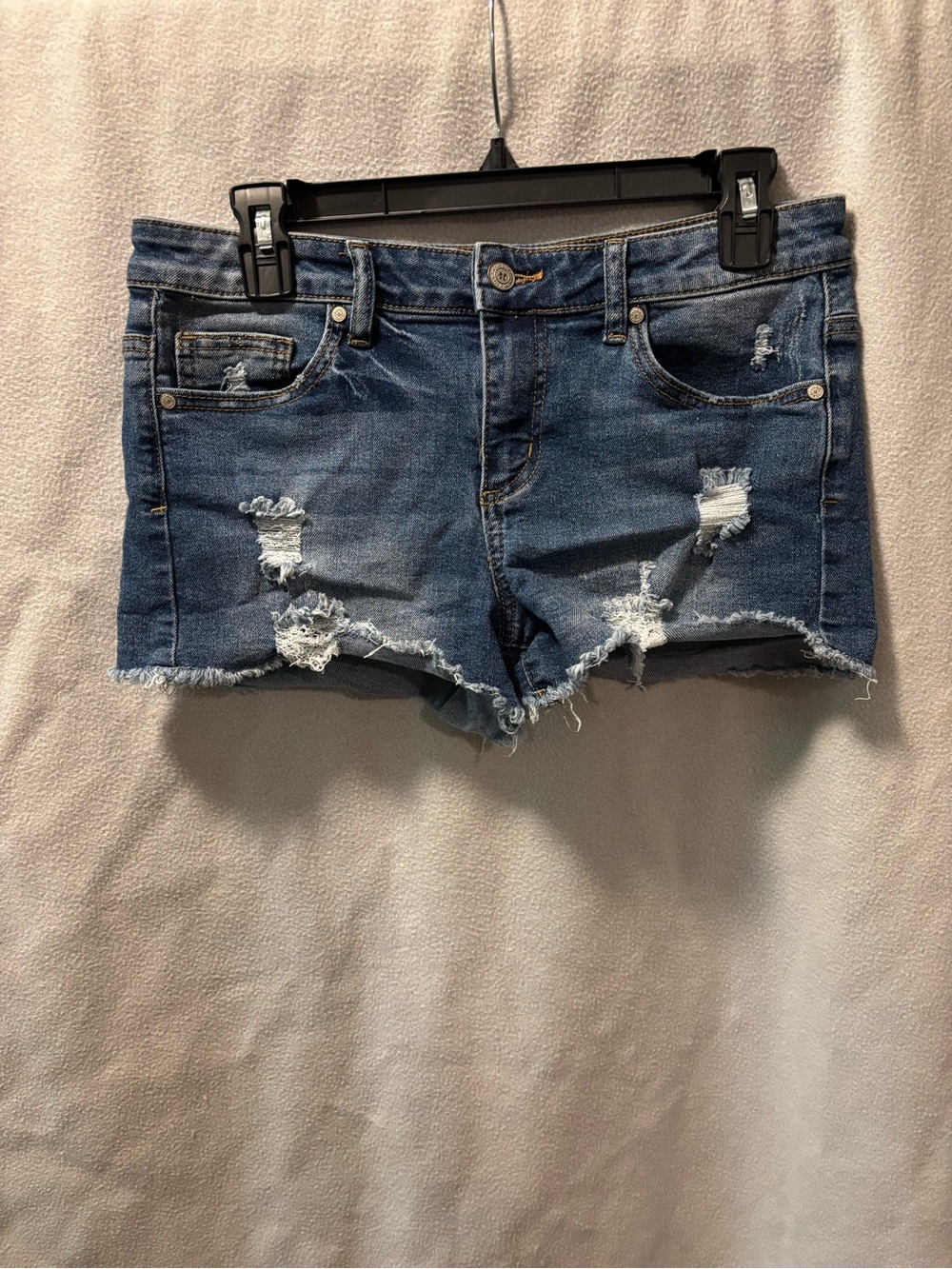 Altar'd State Distressed Dark Blue Denim Cutoff Shorts